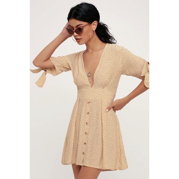 Faithfull the Brand Birgit Polka Dot Mini Dress Anthropologie - Picture 1 of 7